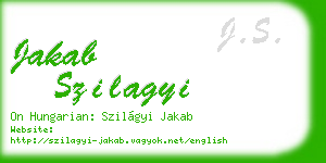jakab szilagyi business card