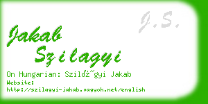 jakab szilagyi business card